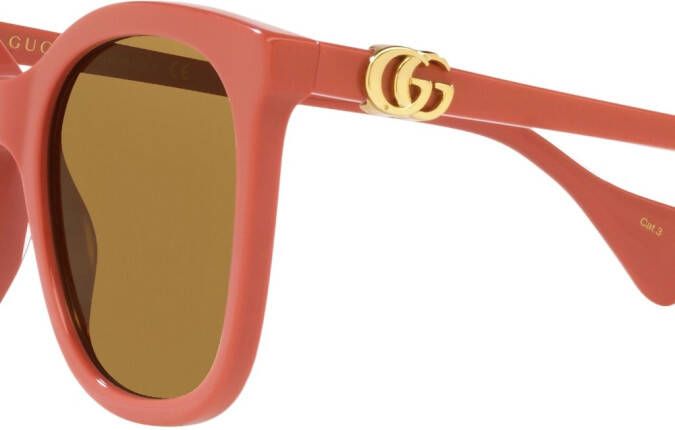 Gucci Eyewear Interlocking G zonnebril met vierkant montuur Roze