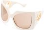 Gucci Eyewear Interlocking G zonnebril met vierkant montuur Beige - Thumbnail 2
