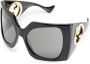 Gucci Eyewear Interlocking G zonnebril met vierkant montuur Zwart - Thumbnail 2