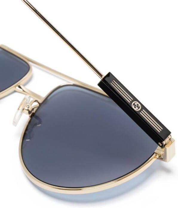 Gucci Eyewear Zonnebril met piloten montuur Goud