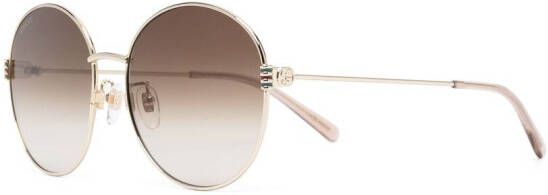 Gucci Eyewear Zonnebril met rond montuur Goud