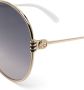 Gucci Eyewear Zonnebril met rond montuur Goud - Thumbnail 3