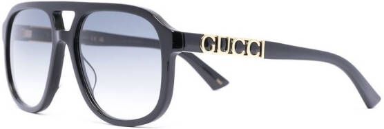 Gucci Eyewear Zonnebril met piloten montuur Groen