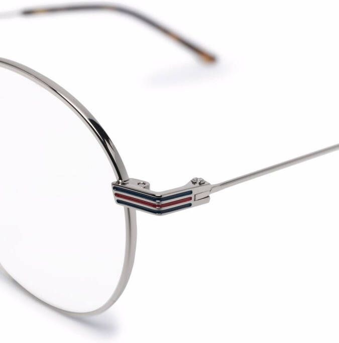 Gucci Eyewear Oval bril met rond montuur Zilver