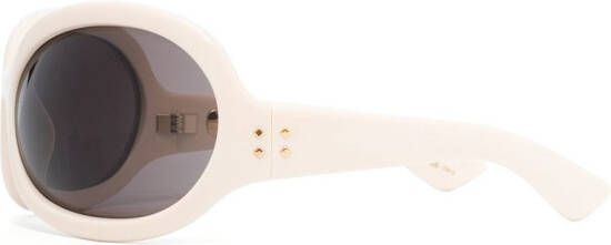 Gucci Eyewear Zonnebril met oversized montuur Beige