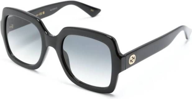 Gucci Eyewear Zonnebril met oversized montuur Zwart