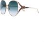 Gucci Eyewear oversized ronde frame zonnebril Metallic - Thumbnail 2