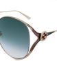 Gucci Eyewear oversized ronde frame zonnebril Metallic - Thumbnail 3