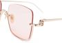 Gucci Eyewear Zonnebril met vierkant montuur Goud - Thumbnail 3