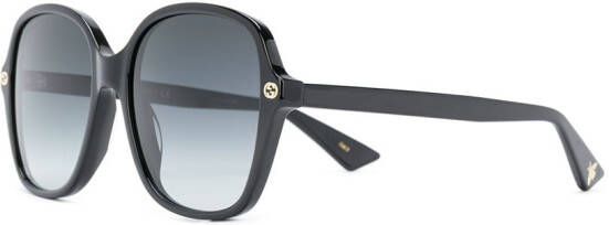 Gucci Eyewear oversized square frame sunglasses Zwart