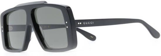 Gucci Eyewear Zonnebril met oversized montuur Zwart