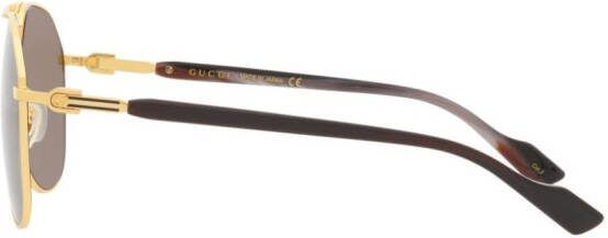 Gucci Eyewear Zonnebril met piloten montuur Goud