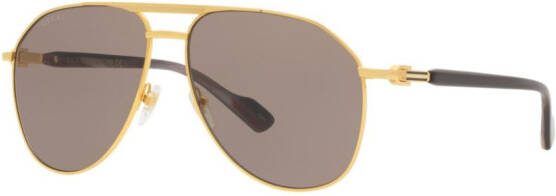 Gucci Eyewear Zonnebril met piloten montuur Goud