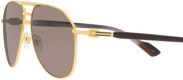 Gucci Eyewear Zonnebril met piloten montuur Goud