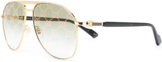 Gucci Eyewear Zonnebril met piloten montuur Goud