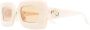 Gucci Eyewear Zonnebril met rechthoekig montuur Beige - Thumbnail 2