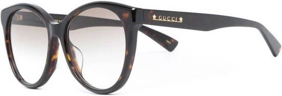 Gucci Eyewear Zonnebril met rond montuur Bruin