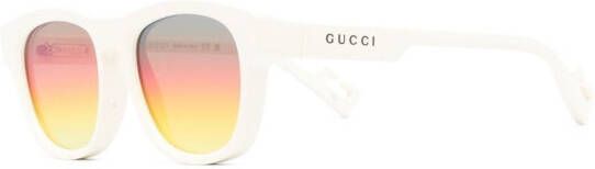Gucci Eyewear Zonnebril met rond montuur Geel