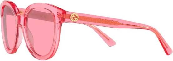 Gucci Eyewear Zonnebril met rond montuur Roze