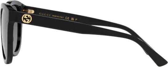 Gucci Eyewear Zonnebril met rond montuur Zwart