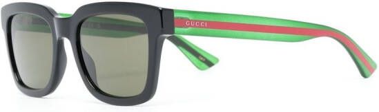 Gucci Eyewear Zonnebril met wayfarer montuur Zwart