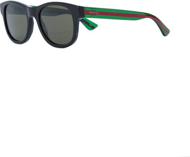 Gucci Eyewear Web arm contrast glasses Zwart