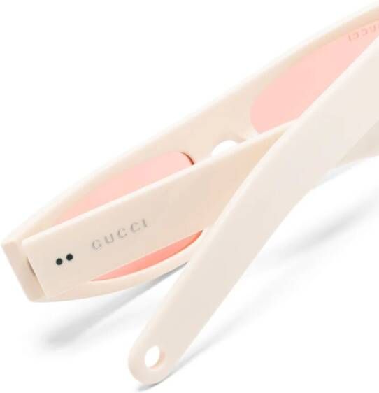 Gucci Eyewear Zonnebril met cat-eye montuur Wit