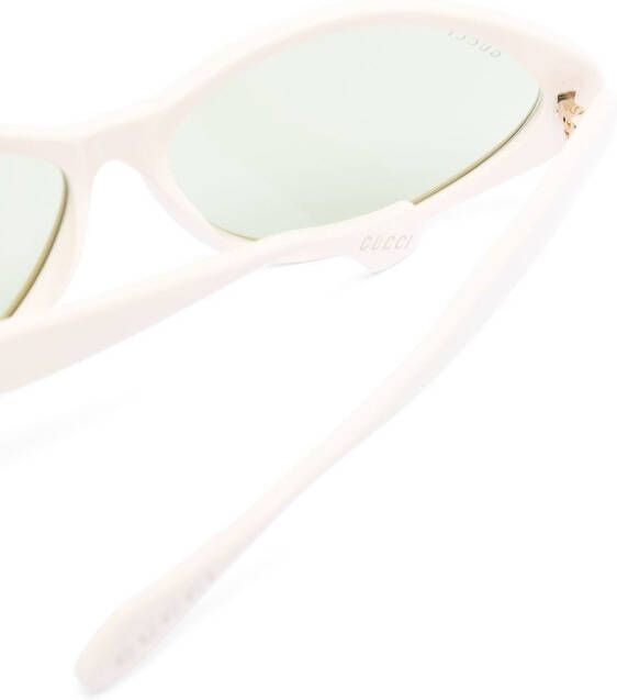 Gucci Eyewear Zonnebril met cat-eye montuur Wit