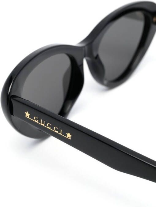 Gucci Eyewear Zonnebril met cat-eye montuur Zwart