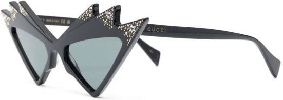 Gucci Eyewear Zonnebril met cat-eye montuur Zwart