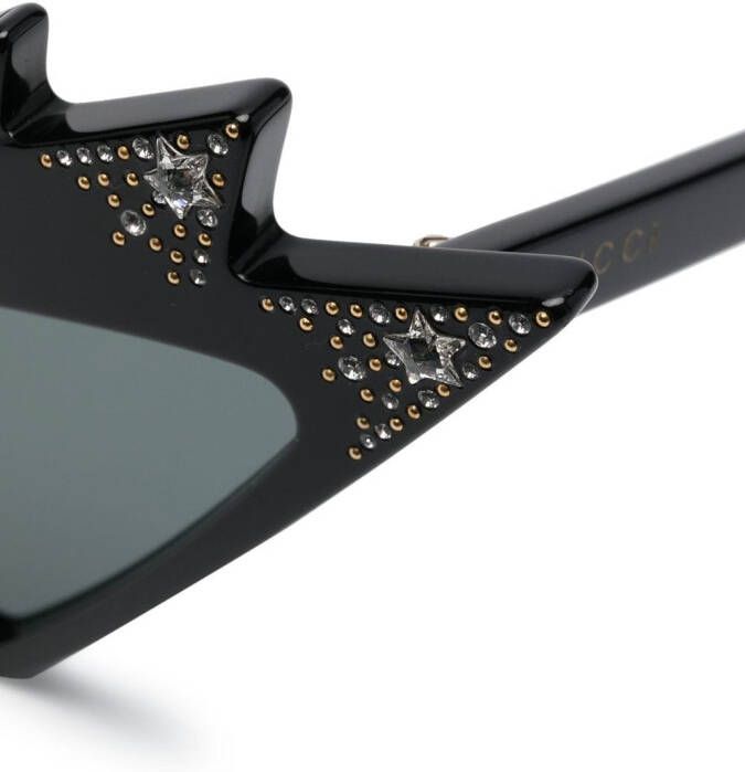 Gucci Eyewear Zonnebril met cat-eye montuur Zwart