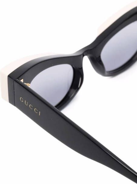 Gucci Eyewear Zonnebril met cat-eye montuur Zwart
