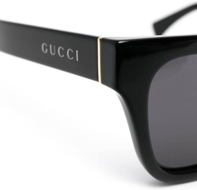 Gucci Eyewear Zonnebril met cat-eye montuur Zwart