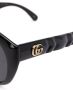 Gucci Eyewear Zonnebril met chevron-detail Zwart - Thumbnail 3