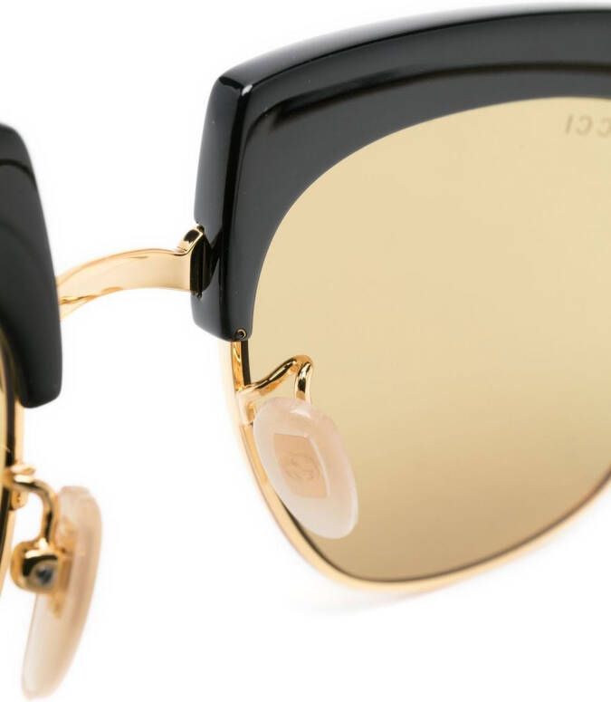 Gucci Eyewear Zonnebril met colourblocking Goud