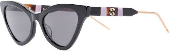 Gucci Eyewear Zonnebril met kattenoog montuur Zwart
