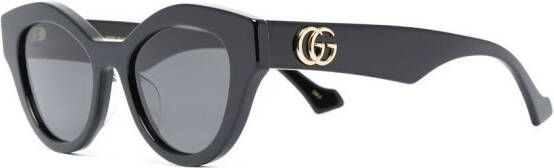 Gucci Eyewear Zonnebril met cat-eye montuur Zwart