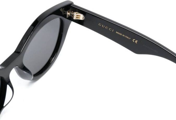 Gucci Eyewear Zonnebril met cat-eye montuur Zwart