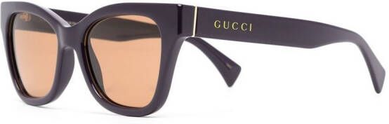 Gucci Eyewear Zonnebril met logoprint Paars