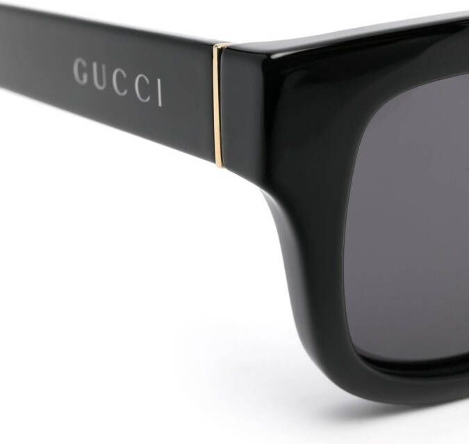 Gucci Eyewear Zonnebril met logoprint Zwart