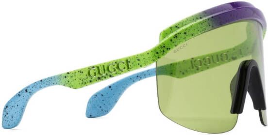 Gucci Eyewear Zonnebril met masker montuur Groen