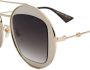 Gucci Eyewear zonnebril met metallic frame Bruin - Thumbnail 3