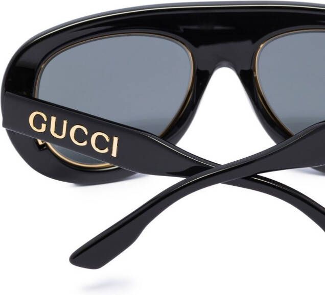 Gucci Eyewear Zonnebril met navigator montuur Zwart
