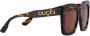 Gucci Eyewear Zonnebril met oversized montuur Bruin - Thumbnail 2