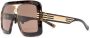 Gucci Eyewear Zonnebril met oversized montuur Bruin - Thumbnail 2