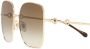 Gucci Eyewear Zonnebril met oversized montuur en horsebit Goud - Thumbnail 3