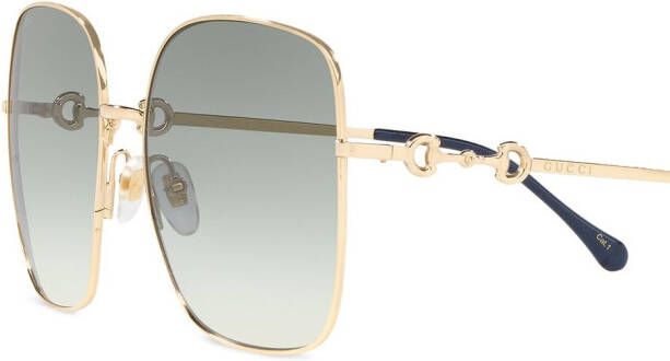 Gucci Eyewear Zonnebril met oversized montuur Goud