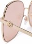 Gucci Eyewear Zonnebril met oversized montuur Goud - Thumbnail 3