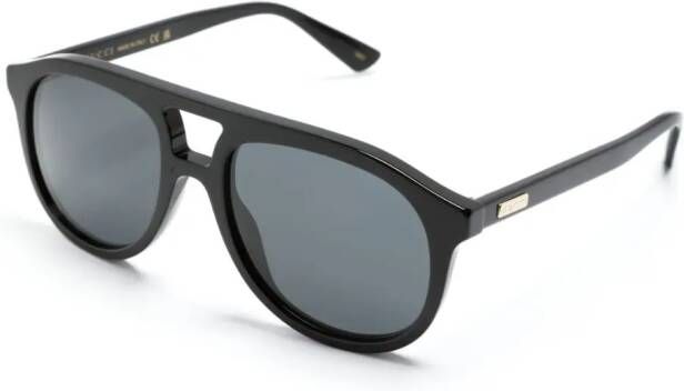 Gucci Eyewear Zonnebril met oversized montuur Zwart