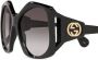 Gucci Eyewear Zonnebril met oversized montuur Zwart - Thumbnail 3